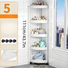 Space-Saving Movable Corner Shelf, Multi-Layer Storage Rack For Bathroom, Narrow Gap Organizer - Multicolor - View 12