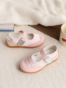 1 Pair Girls' Versatile Ballet-Style Flats, Suitable For Outdoor, Party, Princess Dress, EU Size, All Season - Pink - View 3