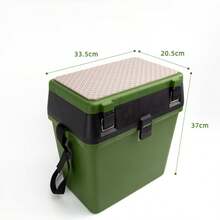 Caja/mochila multifunción para almacenamiento de aparejos de pesca de 33,5 x 20,5 x 37 cm, caja de cebo de PE, color aleatorio - Multicolor - Ver 5