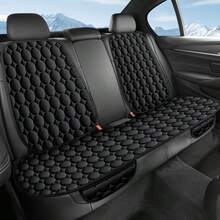 Easypie Selection 1片/2片/3片/7片裝汽車座椅套，通用款後座墊，防滑、無束縛、耐用、舒適，四季適用，車內配件 - 黑色 - 查看 5