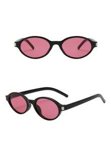 1pc Women's Oval Small Frame High Quality Minimalist Fashion Glasses, Suitable For Travel, Leisure, Vacation, Party, Beach, Daily Decorative Glasses - 10pcs - View 3