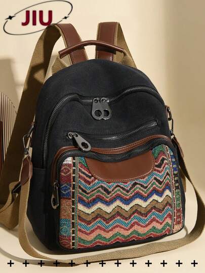 Ba lô nylon chống trộm phong cách Bohemian dành cho nữ; Túi đeo vai đa năng thời trang; Túi du lịch nhẹ nhiều ngăn; Túi đi học tối giản dung tích lớn; Túi đựng sách tiện dụng, phù hợp cho học sinh, y tá, giáo viên, doanh nhân, du lịch, đi làm, mua sắm, văn phòng, hẹn hò, leo núi, đào tạo, công việc, quà tặng sinh nhật, quà tặng ngày lễ.