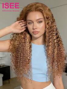 ISEE Hair Upgrade Wear And Go 无胶水波纹挑染 6*4 透明蕾丝闭合假发 钢琴色 未经加工真人发 180% 密度 18-28 英寸假发 自然无胶蕾丝假发 女士 - S4/27 - 查看 2