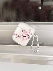 透明樱花图案，兼容苹果原装 Apple Pro 2/1 代/3 代保护壳，Apple Pro 第二代蓝牙耳机软壳，第三代/第四代硅胶一体式防摔保护套 - 彩色 - 查看 2