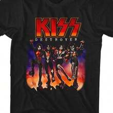 Kiss Destroyer Black Adult Classic T-Shirt - 紅色 - 查看 6