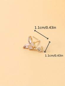 1pc Butterfly Nose Stud, New Piercing Nose Jewelry, Suitable For Daily Wear For Women - Multicolor - View 5