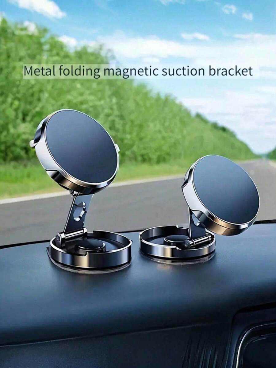 1 chiếc giá đỡ điện thoại từ tính xoay 360° gắn trên bảng điều khiển ô tô, kẹp thu gọn, giá đỡ đa năng tương thích với iPhone và tất cả các loại điện thoại thông minh. - A - Xem 1