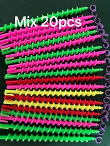 20支装波浪烫发棒，沙龙级螺旋冷烫工具，耐热不伤发卷发器，持久定型，牢固定型 - A - 查看 12