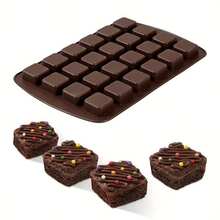 1pc Mini Brownie Pan Square Silicone Baking Mold For Cakes, Chocolates& Confectionery- DIY Baking& Jelly Making Tools, Kitchen Essentials, Back To School Season, Wedding Season, Halloween, Party - Multicolor - View 6