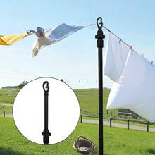 Crystals 2.4M Heavy Duty Washing Line Prop Adjustable Telescopic Clothes Line Support Pole Metal Laundry Line Holder Outdoor Drying Tool - View 7