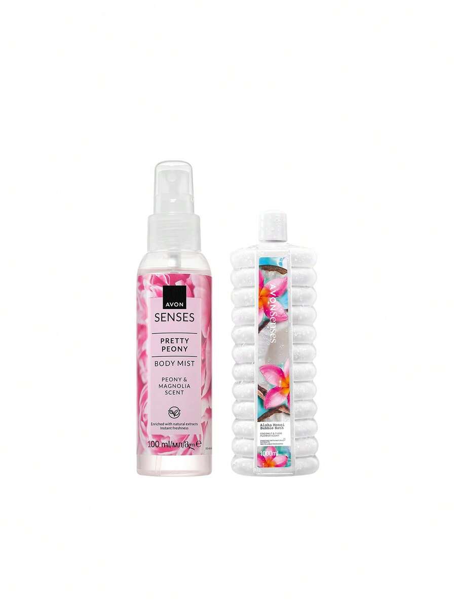[Bundle] Senses Pretty Peony & Magnolia Body Mist 100 Ml + Aloha Monoi Bubble Bath 500 Ml - Senses - View 1