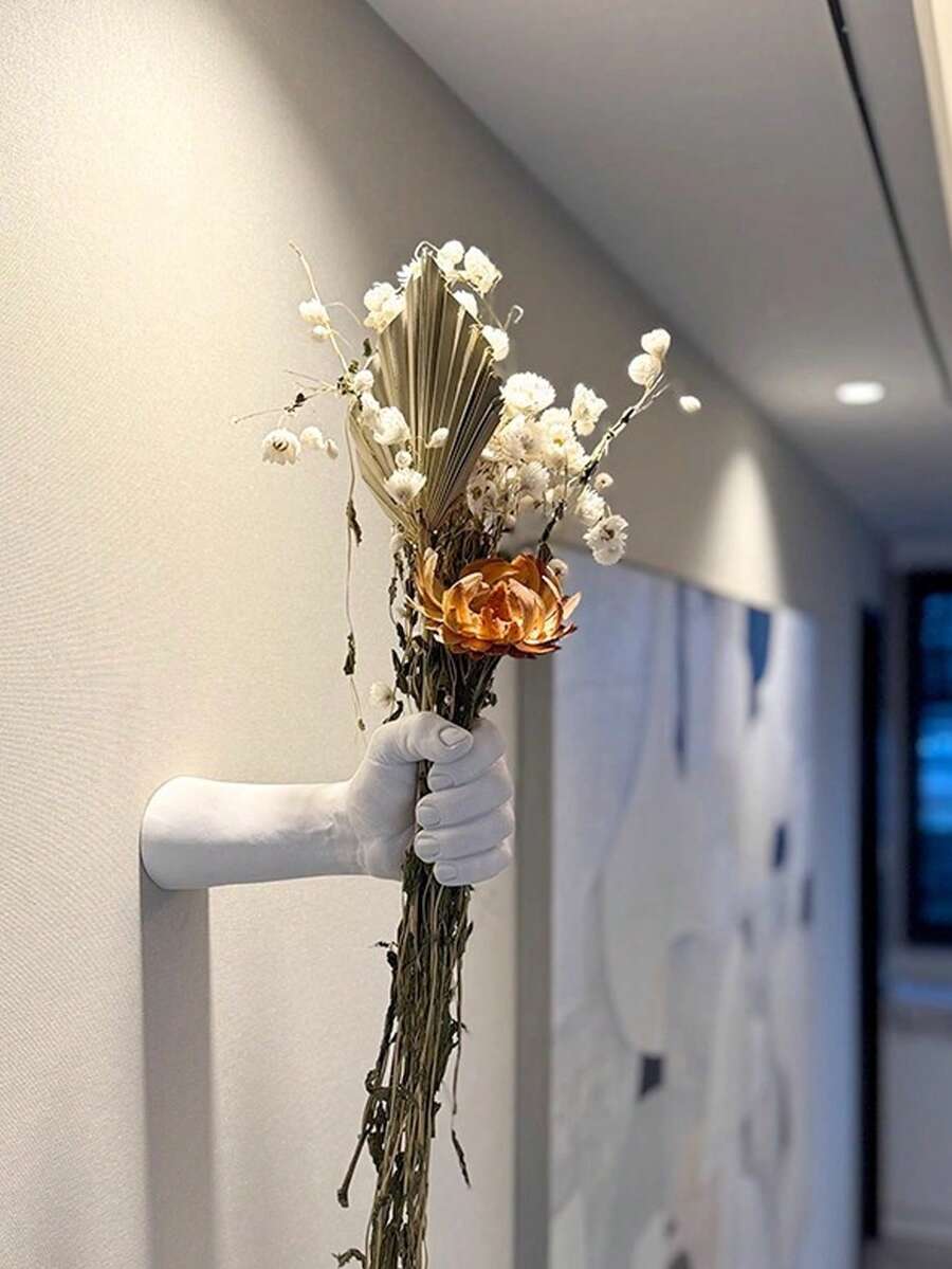 设计师创意逼真手工造型水培花瓶，壁挂式艺术装饰，适用于餐厅、酒店、美学家居装饰，小型种植花瓶 - 多色 - 查看 1
