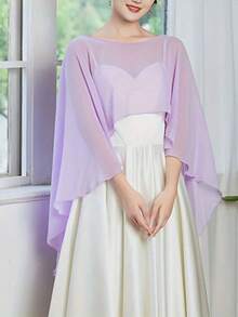 1 chiếc khăn choàng chiffon nhuộm tie-dye trắng đen thanh lịch, chất liệu polyester thoáng khí, độc đáo cho váy dạ hội, phụ kiện thời trang cho váy cưới. - Nhiều màu - Xem 12