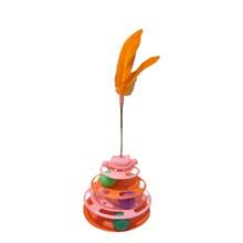Varita de juego para gatos y juguetes navideños para gatos, bola de autoentrtenimiento para gatos, pista de 3 capas, juguetes interactivos divertidos para mascotas, suministros para gatos, plumas y bolas aleatorias, adecuados para gatitos y gatos adultos - Multicolor - Ver 10