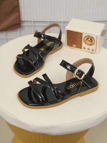 Mẫu dép xăng đan liền thân thời trang trẻ em mới năm 2026, kiểu dáng trung tính, phù hợp cho mùa hè. Giày dép trẻ em chất lượng cao, thanh lịch, đơn giản. - màu đen - Xem 4