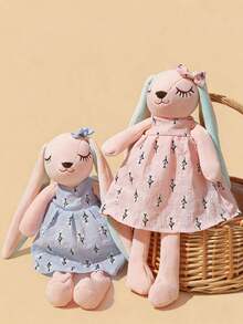 POKOJA LAND 可爱的粉色兔子毛绒玩具 - 柔软的PP材质，非常适合复活节、母亲节和婚礼礼物 - 彩色 - 查看 3