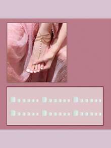 24pcs Black Leopard Print Gold Foil Short Toe Nail Stickers, Suitable For Women's Daily, Travel, And Vacation Use Press On Nails - Multicolor - View 3
