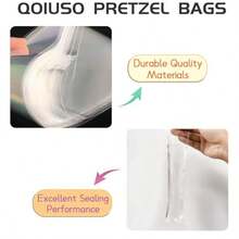 100 Pc Elf Ealing Cphane Bag: 2x10 Inche Clear Pretzel  Reealable Pretzel Indidual Bag For Packaging ICY Candy Treat Popicle Coe - 100 Pcs - View 5