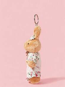 POKOJA LAND 1PC Cute Wear Clothes Bear Plush Toy Cartoon Rabbit Pendant Soft Stuffed Doll Backpack Car Bag Key Ring Decor  Gift - Multicolor - View 4
