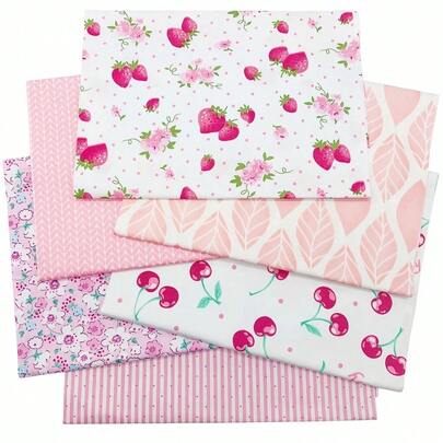 6 piezas de tela de algodón cuadrados de patchwork pre-cortados, paquetes de tela de algodón adecuados para costura y manualidades de patchwork, decoración del hogar hecha a mano, se pueden usar para hacer ropa de cama, cortinas, almohadas, bolsos y accesorios DIY