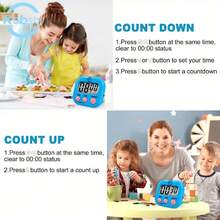 2pcs Digital Kitchen Timer, 5 Color Options, 99 Minute Countdown, LCD Display, Minute/Second Adjustment, Start/Stop/Reset, Magnetic Backing, Loud Alarm, Battery Powered - Batteries Not Included - Other - View 7