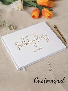 Buku Pesan Horizontal Kustom, Dipersonalisasi, Cocok untuk Pesta Ulang Tahun ke-16, 18, 30, 40, 50, 60, 70, dan 80, Cocok untuk Pria dan Wanita, Album Foto, Buku Tamu, Hadiah Ulang Tahun, Hadiah yang Berkesan - MultiWarna - View 4