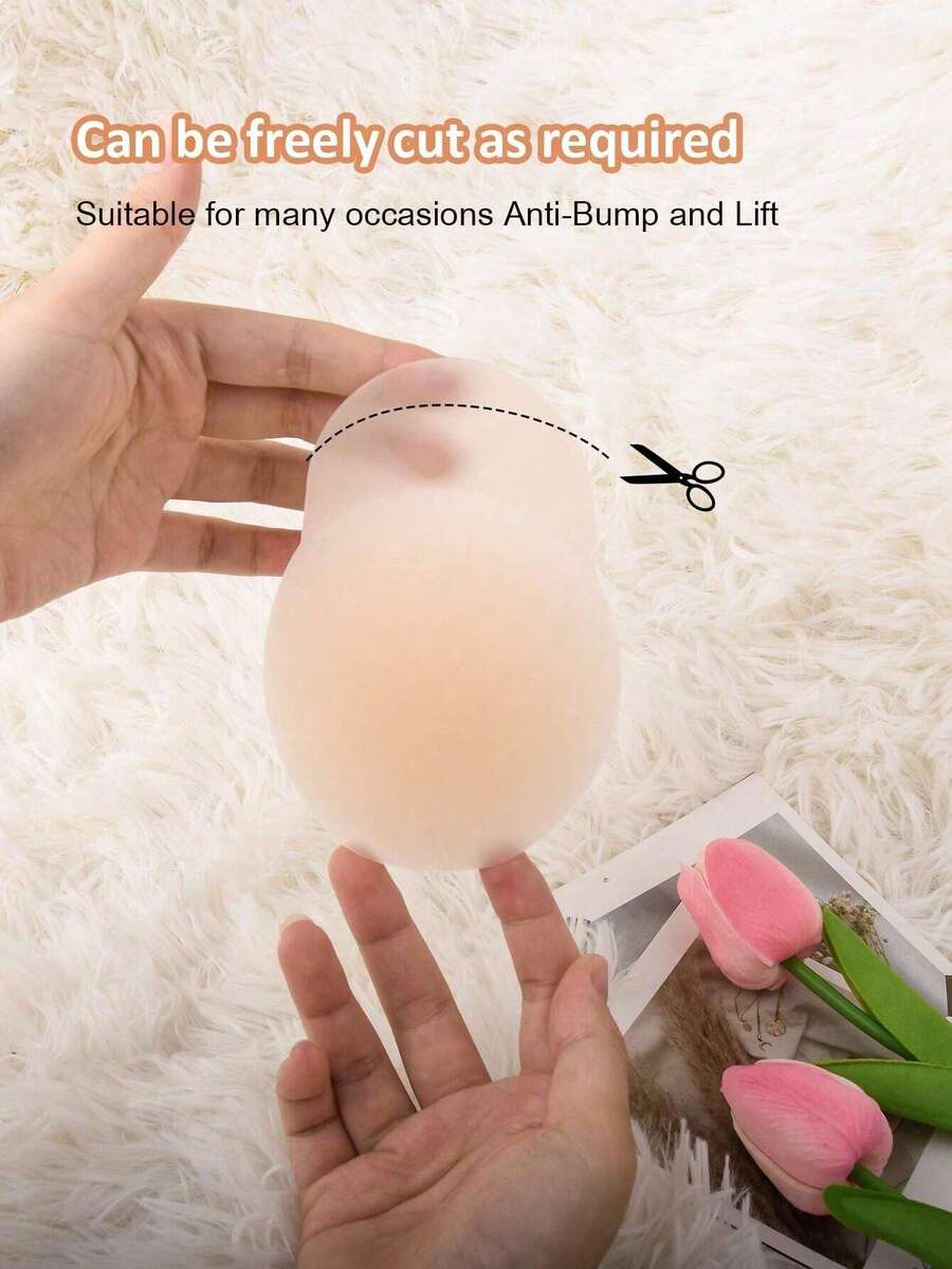 1对实心提拉胸贴，薄款提升乳沟，隐形乳贴，适合搭配婚纱、泳装、连衣裙 - 彩色 - 查看 1