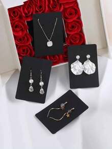 10/50/100 piezas Tarjetas organizadoras y expositoras de joyas para aretes, collares y pulseras - Multicolor - Ver 13