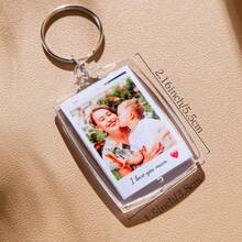Custom 1pc Photo And Text Acrylic Keychain Personalized Couple Key Ring Exquisite Versatile Gifts For Valentine's Day Birthday Anniversaries Him Her Boyfriend Girlfriend Family Friends Ideal For School Office Dorm Room Delicate Cute Stylish Unisex Y2K Kaw BFZO - 多彩 2(音樂風格) - 查看 4