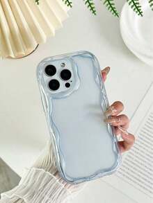 Funda de teléfono suave antideslizante de color sólido con borde de remolinos color crema compatible con  16/ 16 Pro/ 16 Plus/ 16 Pro Max,  15 Pro Max,  13,  14, P12, XS, nueva funda suave de TPU pintada con brillo y borde de remolinos color crema compatible con Galaxy S24, Galaxy S24+, Galaxy S24 Ultra, Galaxy S22, Galaxy A13 4G, Galaxy A52, A52s 5G, Galaxy A23, Galaxy A35, Galaxy A25, Galaxy A73, Redmi Note 11, 11 Lite, resistente al agua, a prueba de golpes y arañazos, teléfonos móviles, bolsas, accesorios para móviles, fundas para teléfonos, decoración de interiores, accesorios, fundas transparentes para teléfonos, verano, correas para teléfonos, fundas para teléfonos de - Estilo (1 pieza) - Ver 9