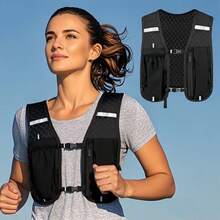 1pc Unisex Lightweight Sports Vest With Phone Pocket - Adjustable Shoulder Straps, Zipper Compartment, Mesh Back Design, Suitable For Running, Hiking, Fitness, Running Gear, Sports Vest Bag, Lightweight Mesh Backboard, Waist Bag & Chest Bag 2-In-1, With Phone Pocket Main Compartment, Suitable For Gym, Hiking, Cycling, Travel, Marathon, Trail Running, Daily Use, With Water Bottle Holder, For Night Running And Cycling - Multicolor - View 14