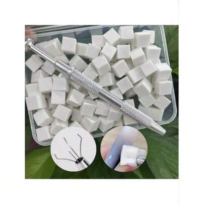 100 miếng mút xốp mini, dụng cụ chăm sóc móng tay, sơn gel ombre, tạo màu móng ombre, đánh bóng móng.