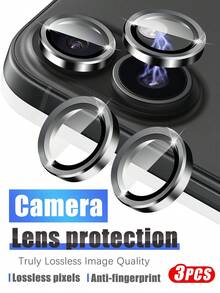 MIGAE 3 piezas Película protectora de vidrio templado para lente de cámara, resistente a los arañazos, compatible con iPhone 16 Plus/16/17, 17 Pro Max/17/17 Pro/17 Air/16 Pro Max/16 Pro/15 Pro Max/15/15 Pro/15 Plus/14 Pro Max/14/14 Pro/14 Plus/13 Pro Max/13/13 Pro/12/11, ultra claro negro - Negro - Ver 12
