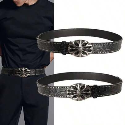 1 Piece New Unisex Belt, Bohemian Style Belt, Fashionable And Personalized Belt, Punk Rock Y2K Belt For Men And Women, Suitable With Pants And Jeans