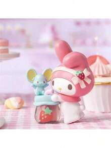 Miniso Sanrio Character Colorful Food Series Blind Box Cute Cartoon Kuromi My Melody Cinnamoroll Hangyodon Pochacco Model Anime Figurine Toy Ornament Birthday Holiday Gift (Random Delivery, 1pc) - Multicolor - View 6