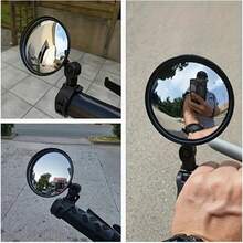 2pcs/Set Bicycle Rearview Mirrors With Wide Angle Convex Lens, 360 Degree Rotatable, Foldable Design, Ideal Accessory For Black Bicycles - Multicolor - View 12
