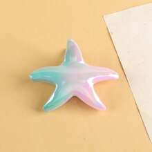 Dopamine Aurora Gradient-Colored Ocean Sea Star Grasping And Holding A Girl, Summer Gentle Atmosphere, Fake Gentle And Romantic Updo, Hair Claw, Daily Photo-Taking, Half-Up Hairstyle, Female Hair Accessory Hair Clip - Multicolor - View 13