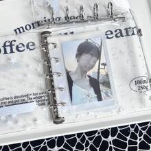 Bìa sổ tay M5 trong suốt hình ngôi sao, dùng cho sổ kế hoạch, nhật ký, sổ ghi chép học sinh. - Sách rời - Xem 4