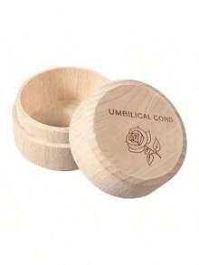 5cm X 3.5cm Baby Tooth, Hair, Umbilical Cord Storage Wooden Box - Cute Memento Box For Storing Lost Teeth, Smooth Natural Wood Surface With Playful Crown And Smiling Face Pattern, Perfect Gift For Cherishing Childhood Memories - Multicolor - View 9