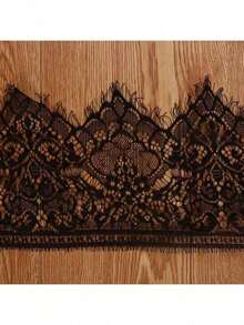 Viền ren gợn sóng 3 mét, viền ren một cạnh rộng 18cm, viền ren nylon không co giãn dùng để trang trí váy, chân váy, quần áo tự làm - màu đen - Xem 13