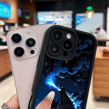 , aliento atómico azul, ciudad nocturna.funda de teléfono Fundas compatibles con ,Apple,VIVO,OPPO,,, y Honor.Fabricadas en silicona TPU,ofrecen protección contra golpes y caídas. - Negro - Ver 4