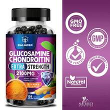 Glucosamine Sulfate And Chondroitin Sulfate Dietary Supplement - 120 Capsules - 2100 Mg Per Serving - Support Joint Mobility & Flexibility - 1瓶 - 查看 1