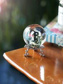 1 Peça, Bola de Cristal Gravada em 3D com Suporte, Peso de Papel de Peixe, Esferas de Vidro Decorativas, Bola de Cristal 3D com Suporte, Peso de Papel de Vidro, Decoração de Mesa para Meninas, Filhas, Decoração de Quarto, Decoração Doméstica - 1PC - Visão 2