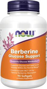 Now Foods Supplements, Berberine Glucose Support, Combined With MCT Oil For Optimal Berberine Absorption, 90 Softgels - mặc định - Xem 5