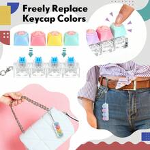 1pc Keyboard Finger Spinner, Cute Cat Paw Shaped Keyboard Keychain, Stress Relief Button Finger Toy, Adjustable Keyboard Press Finger Toy, Cat Paw Pattern, Ample Stock, Adorable Design, Meets Your Daily Needs And Replacement Needs, You Can Also Share With Colleagues And Friends. - Multicolor - View 4