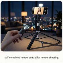 Tangle-Free Premium Quality 70'' Extendable Selfie Stick Tripod With Fill Light & Wireless Remote, Portable Phone Tripod Stand For Android, Adjustable Travel Selfie Stick Mother's Day Birthday Gift - 70inch - View 8