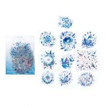20pcs PET Rain Crystal Shell Sticker Pack, Borderless Water Language Series Scrapbooking Decorative Stickers,School Supplies,Back To School - Multicolor - View 15