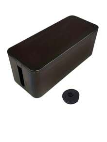Multi-Functional Nordic Style Plastic Cable Management Box, Desktop Organizer Box For Cable Management And Storage, Large Capacity Hidden Clutter, Dust-Proof And Heat-Resistant Design, Suitable For Office Desk, TV, Computer, USB Hub And Power Outlet, Space-Saving Home Organization Solution. ABS Power Cord Storage Box, Dust-Proof Charger Outlet Organizer, Cable Management Box, Cable Organizer - Multicolor - View 12