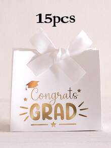 2026 Graduation Gift Box Set, Red White Black 3 Colors "Congrats Grad" Celebration Edition, Graduation Party Candy Gift Box, Elegant Party Supplies - View 13