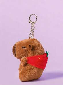 POKOJA LAND 水豚毛絨玩具，逼真可愛，粉紅色水豚，毛絨動物玩具，水豚掛件，可掛在背包或手提包上，生日禮物，毛絨玩具 - 彩色 - 查看 6